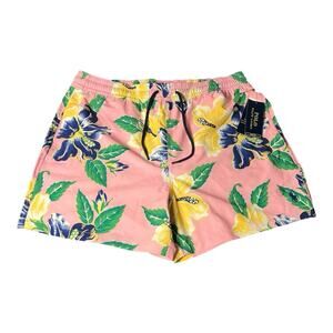 NWT Polo Ralph Lauren Stretch Slim Fit Floral Swimsuit Swim‎ Shorts Tropical XL